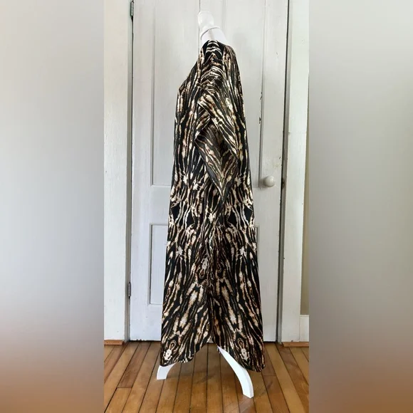 Gabrielle Intimates Animal Print Kaftan Muumuu Mumu O/S - Picture 2 of 7